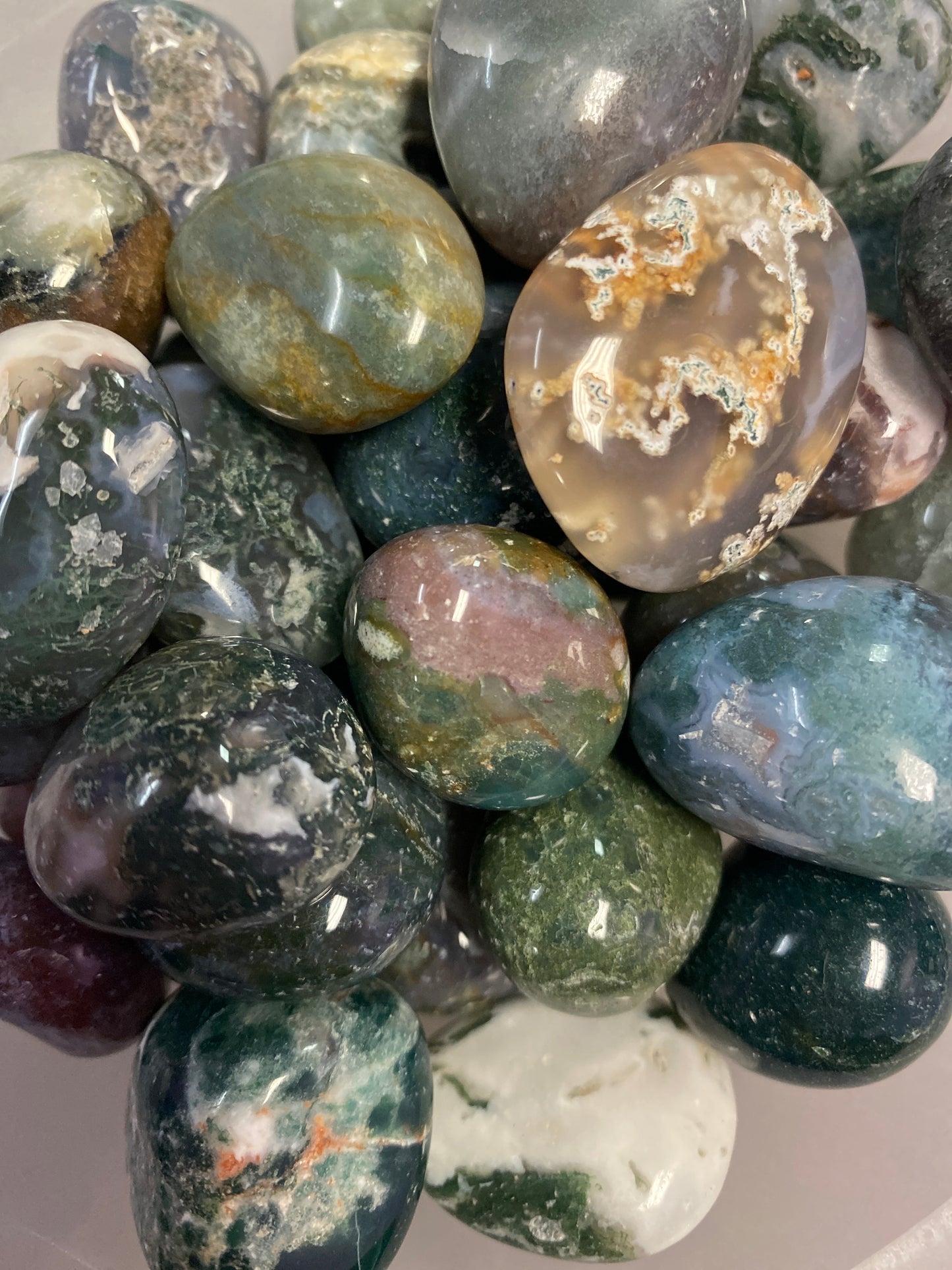 Moss Agate Tumble
