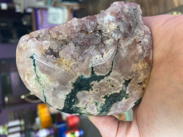 Pink amethyst large cluster