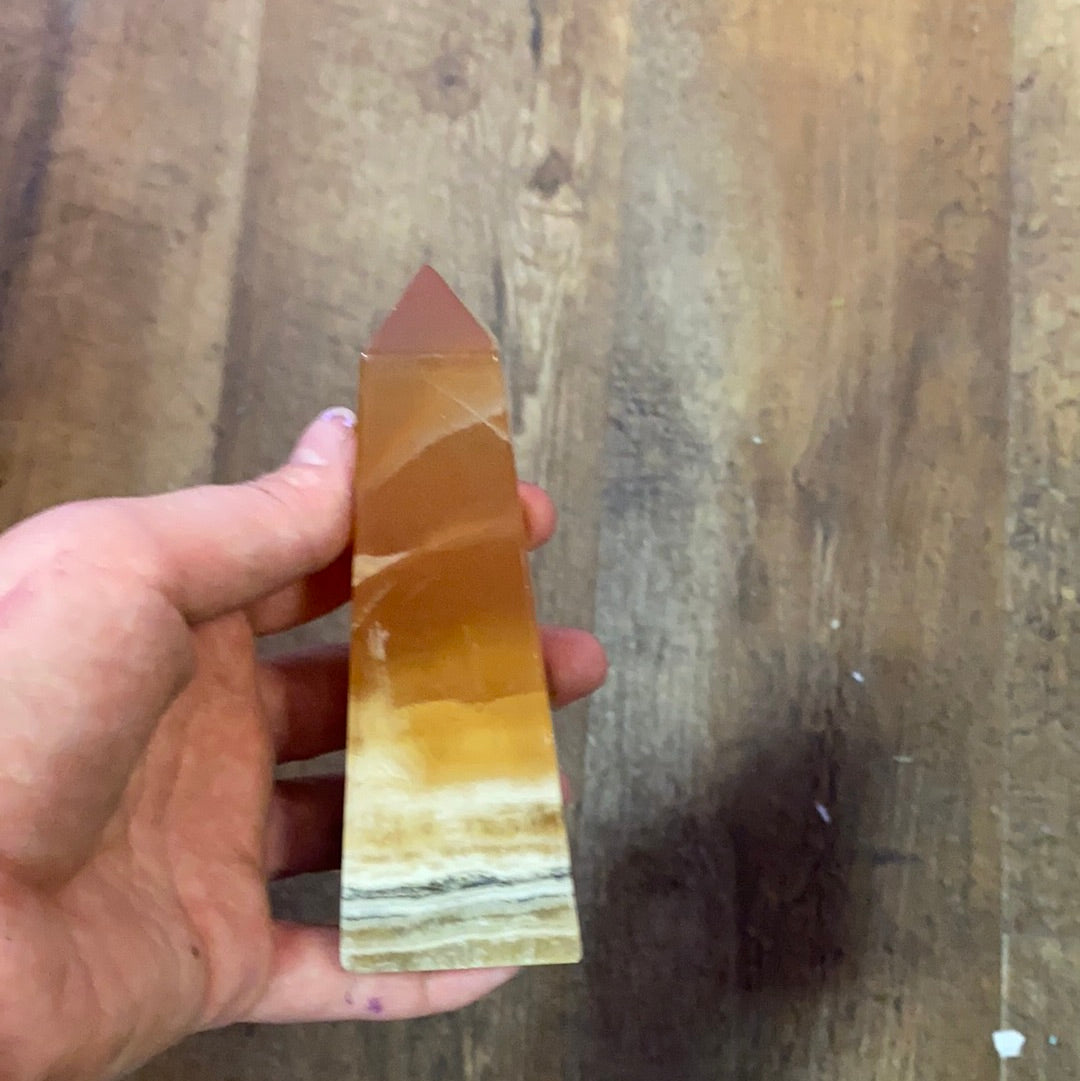 Honey Calcite Points