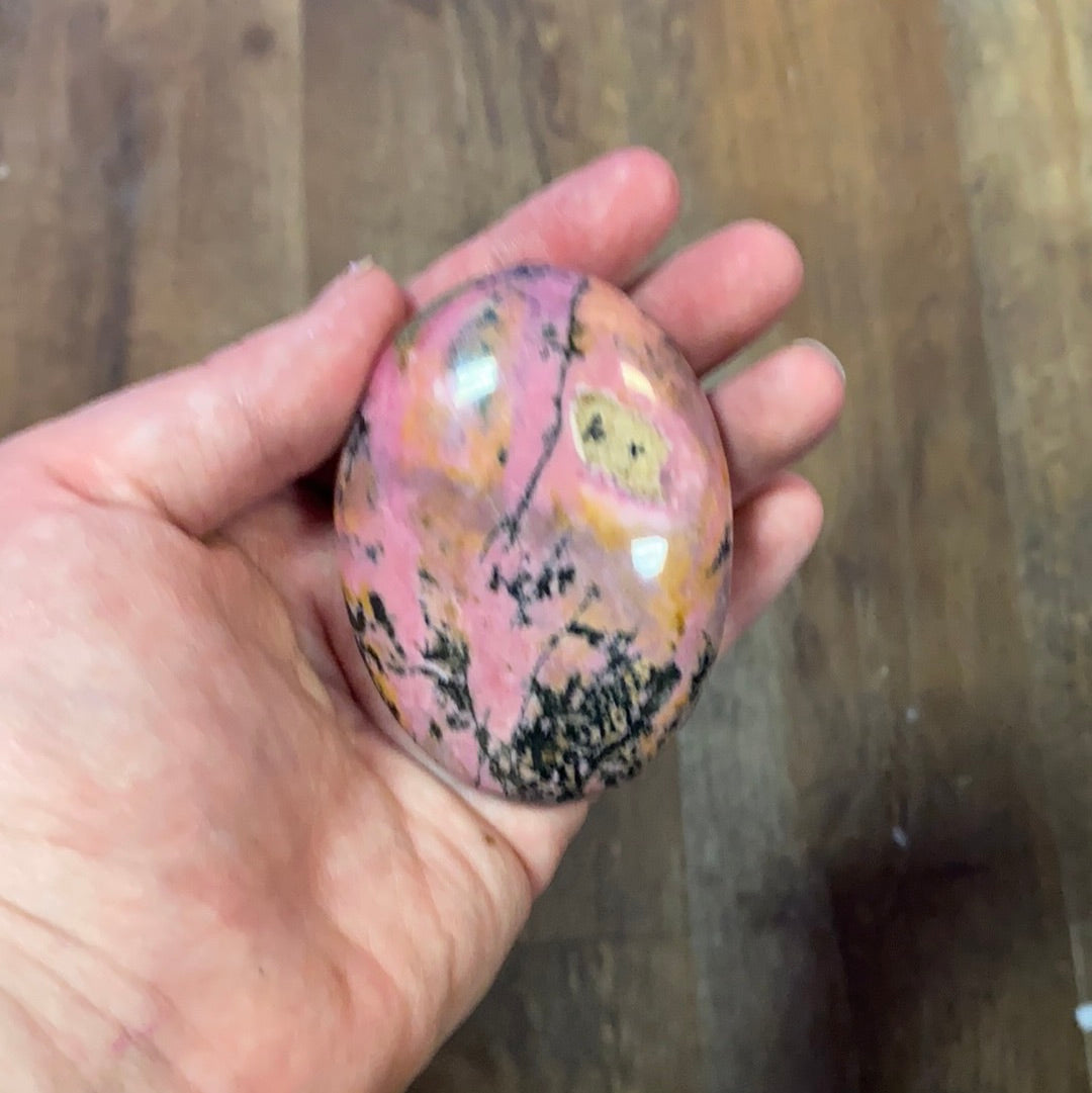 Rhodonite Palm Stone