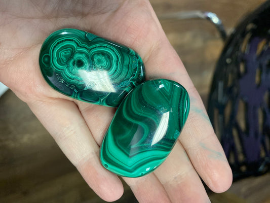Malachite Palm Stone