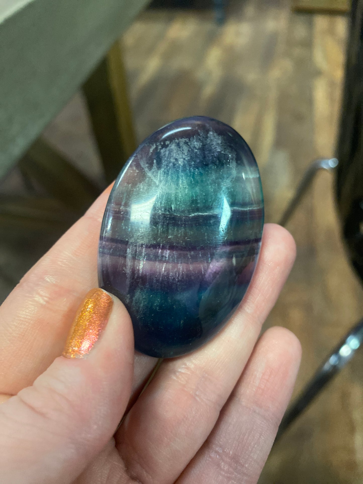Fluorite Palm Stone