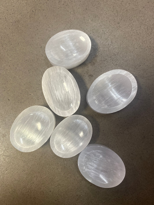 Selenite Worry Stone