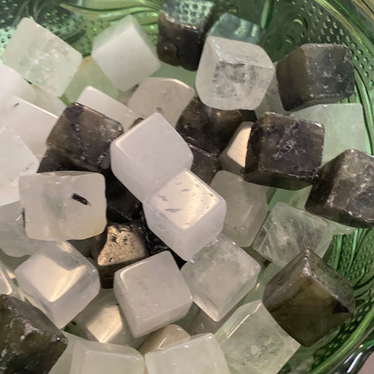 Picture of crystal cubes. 
