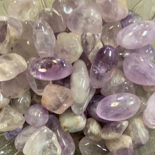 Amethyst tumbles. 