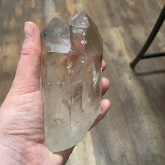 Large Brazilian quartz point. 